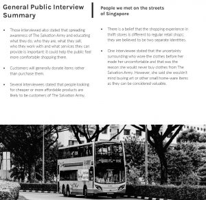 General public interview summary.