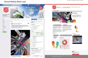 Mockups of social media for the Salvation Army.